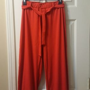 New Small Red Belted Pants